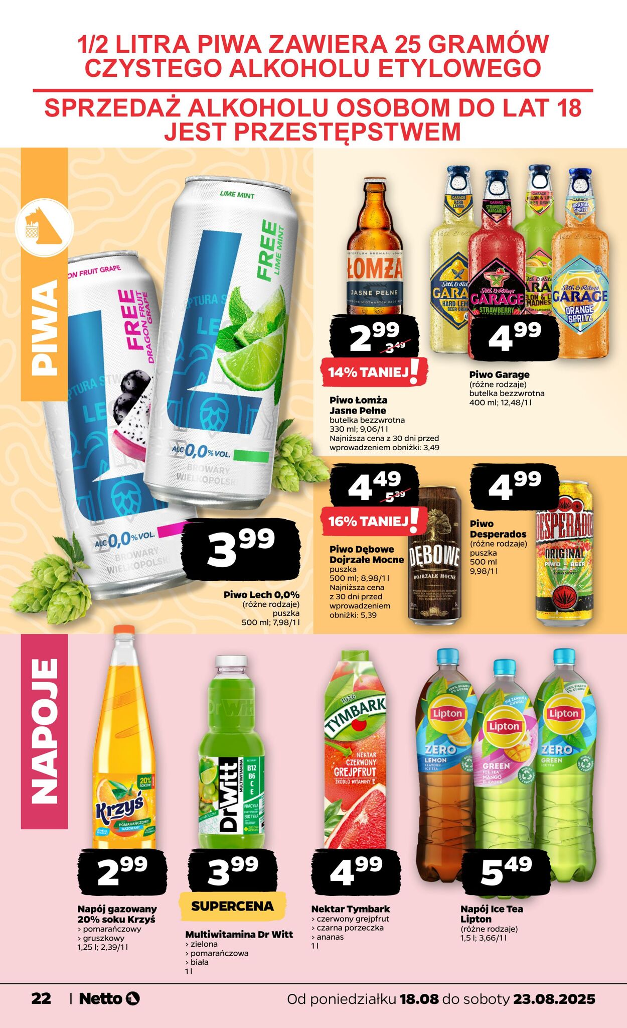 Gazetka Netto 18.08.2025 - 23.08.2025