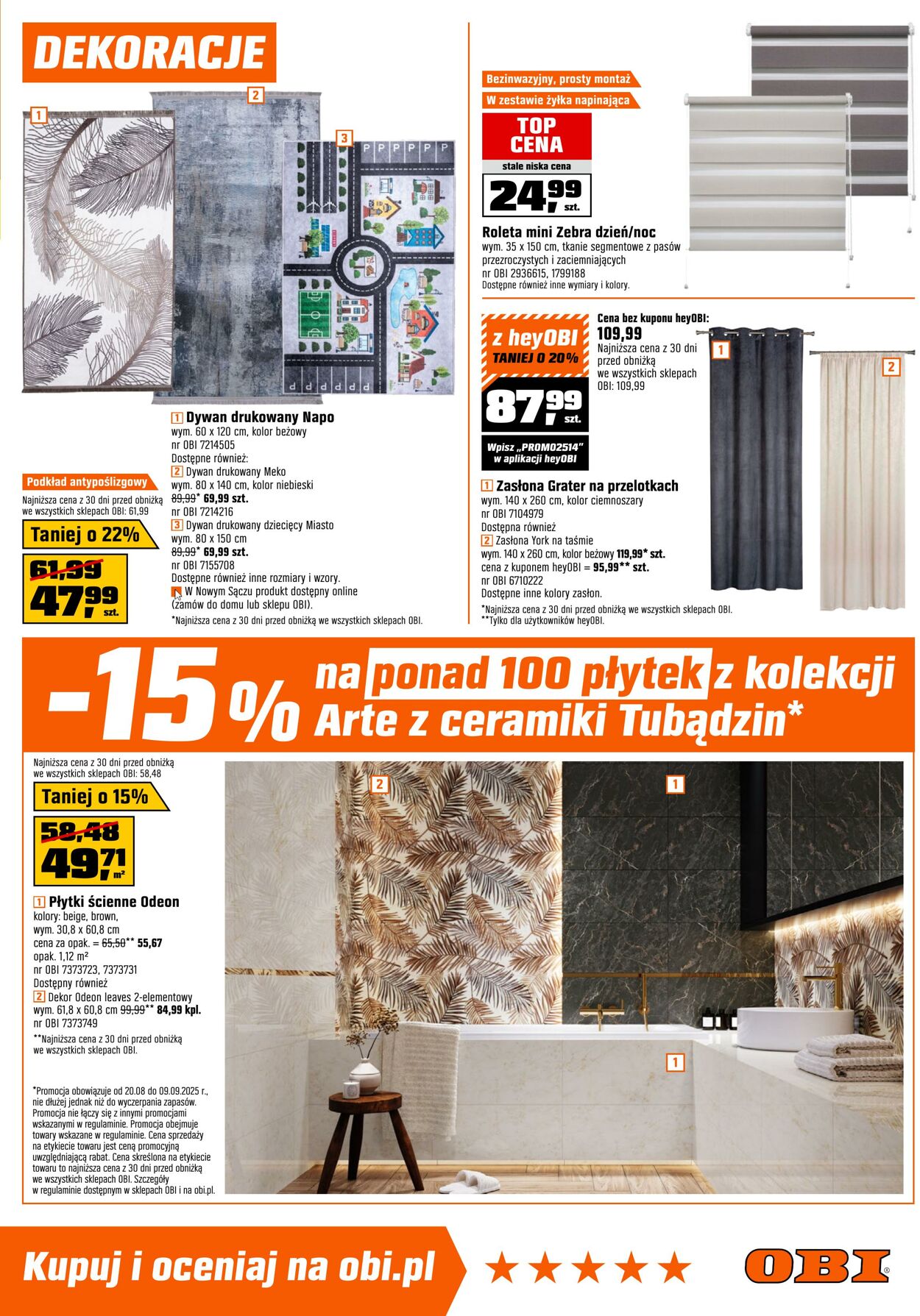 Gazetka OBI 20.08.2025 - 09.09.2025