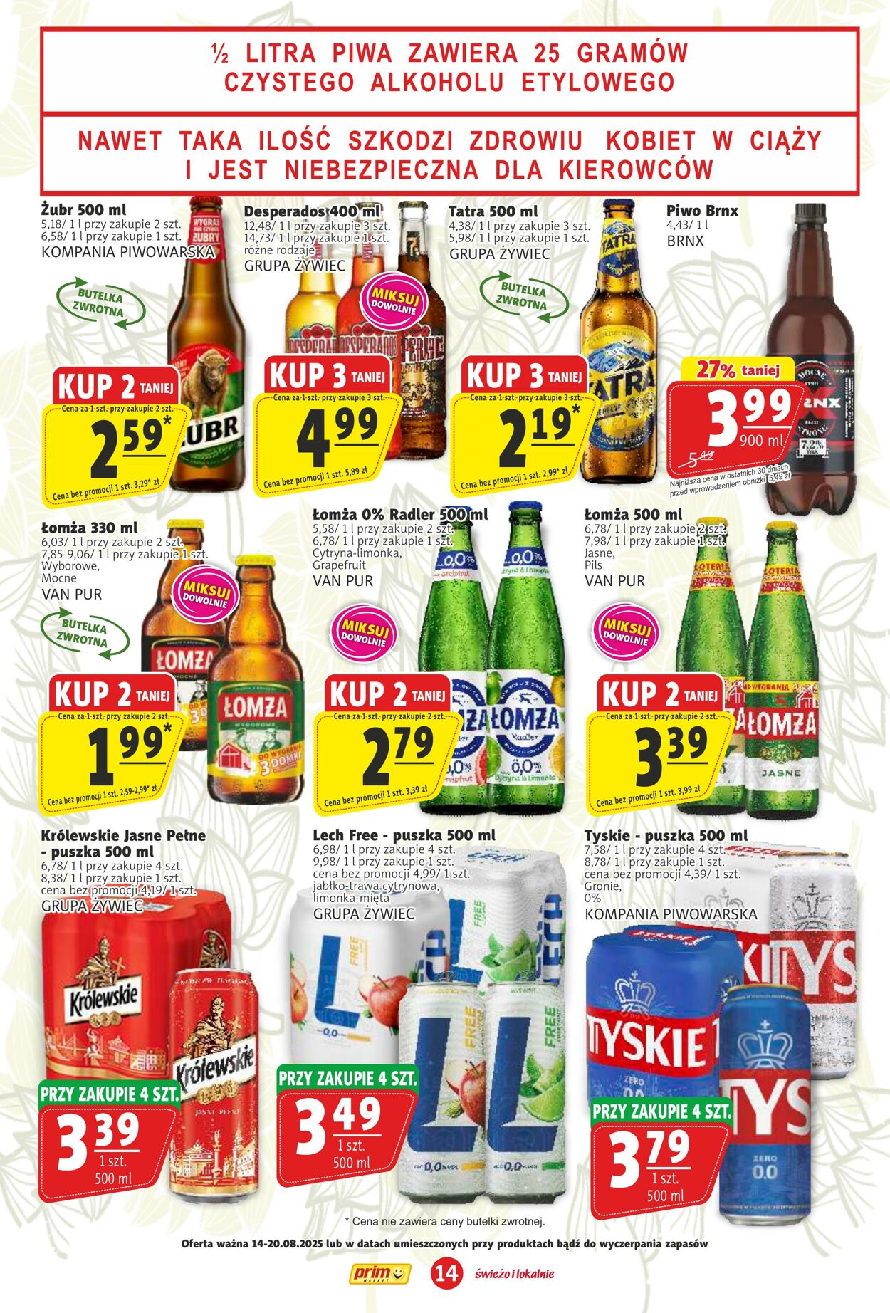 Gazetka Prim Market 14.08.2025 - 20.08.2025