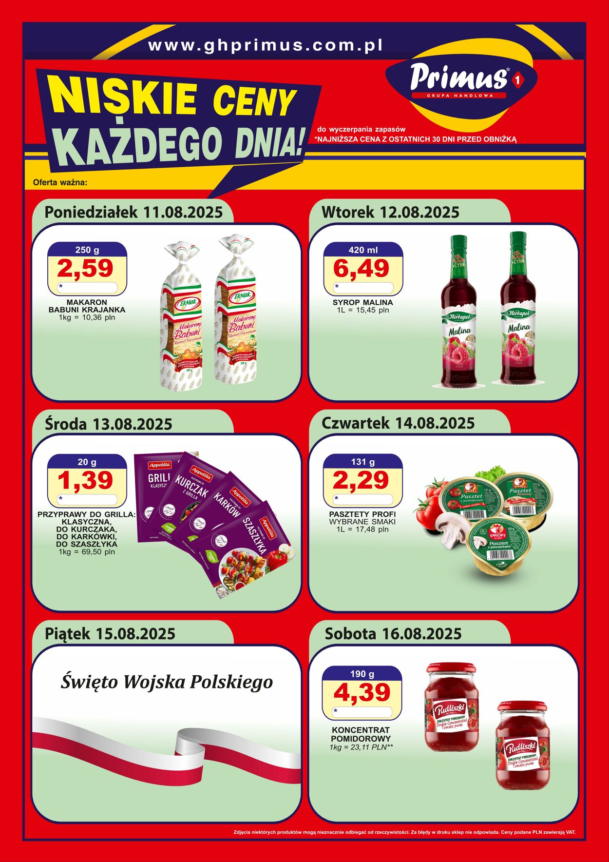Gazetka Primus 11.08.2025 - 24.08.2025