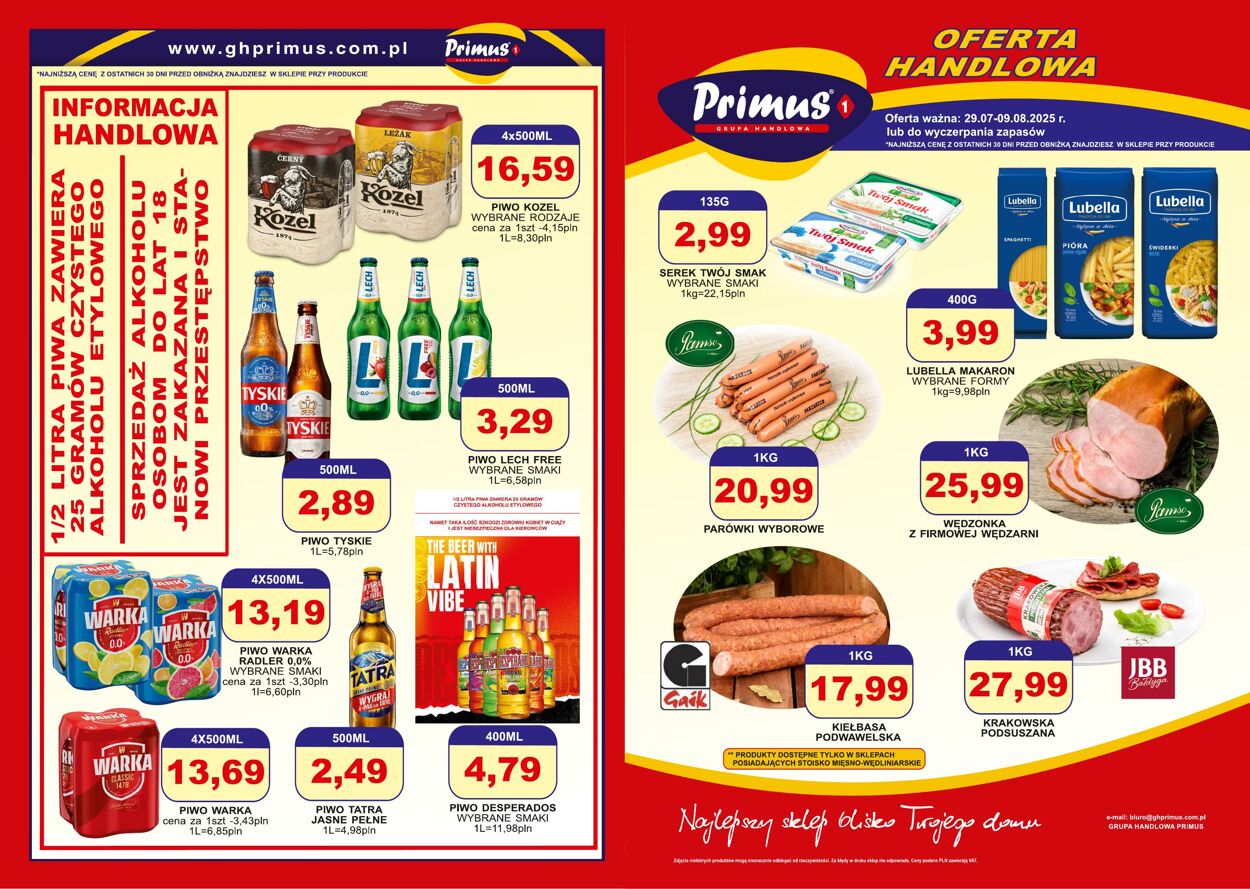 Gazetka Primus 28.07.2025 - 10.08.2025