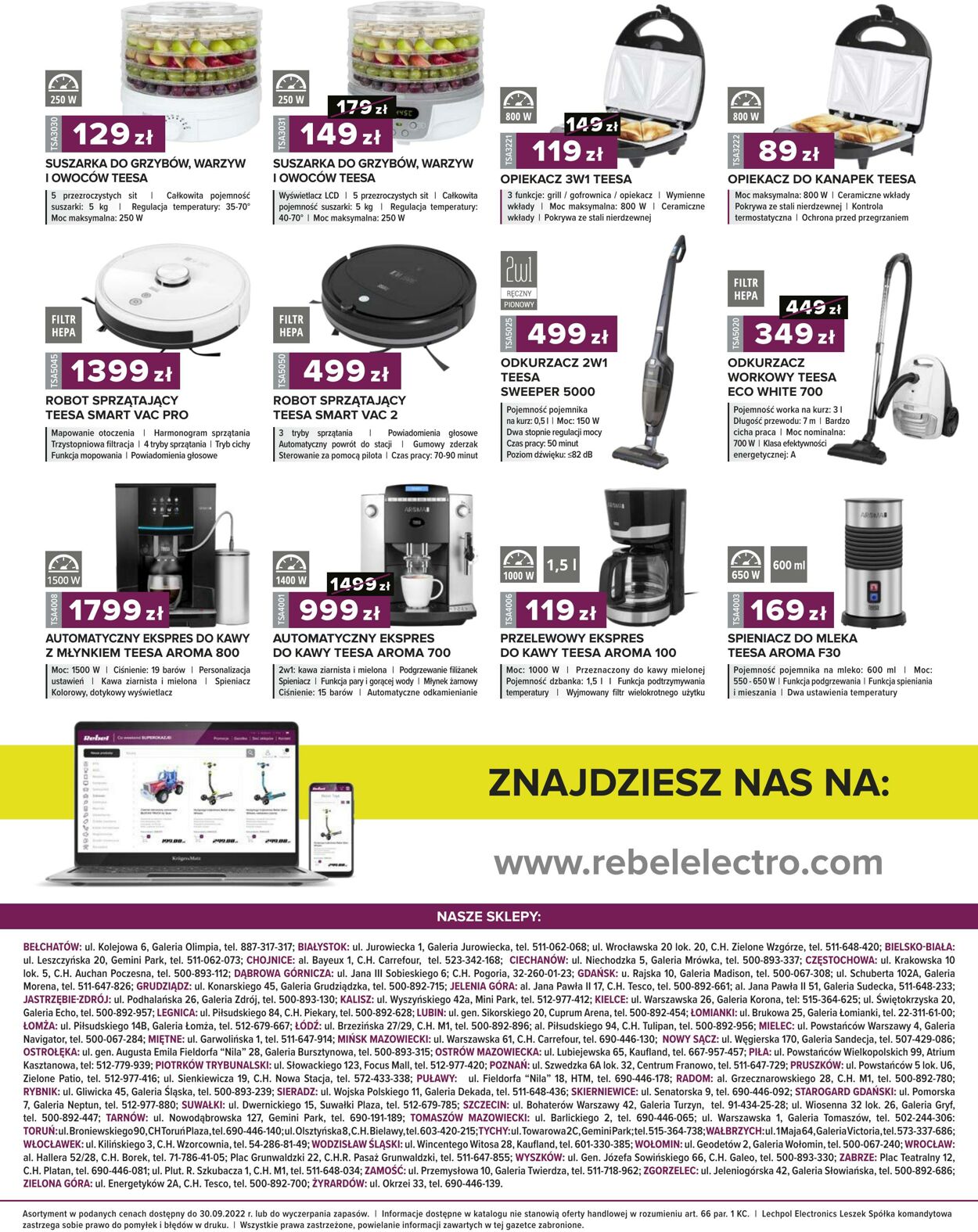 Gazetka Rebel Electro 01.08.2022 - 30.09.2022