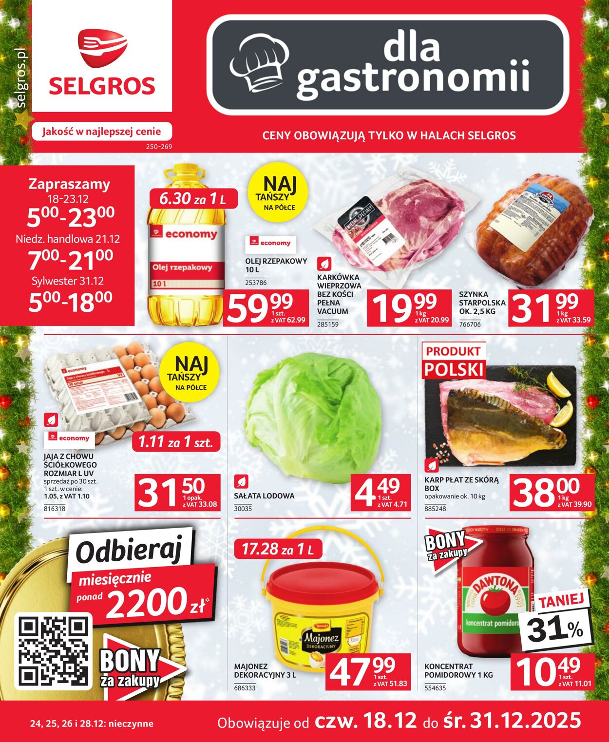 Gazetka Selgros 18.12.2025 - 31.12.2025