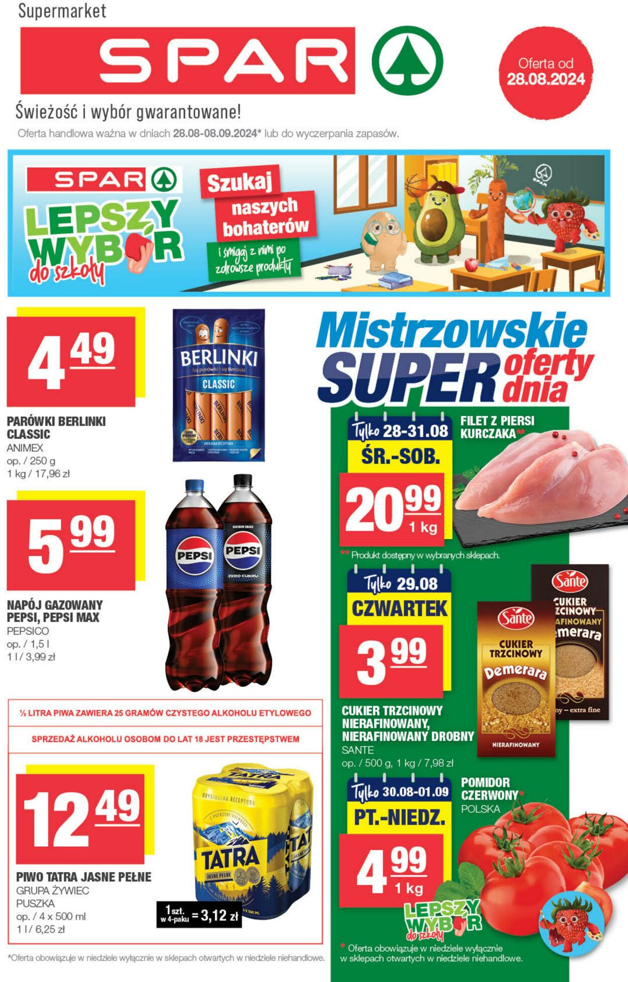 Gazetka Spar 28.08.2024 - 08.09.2024