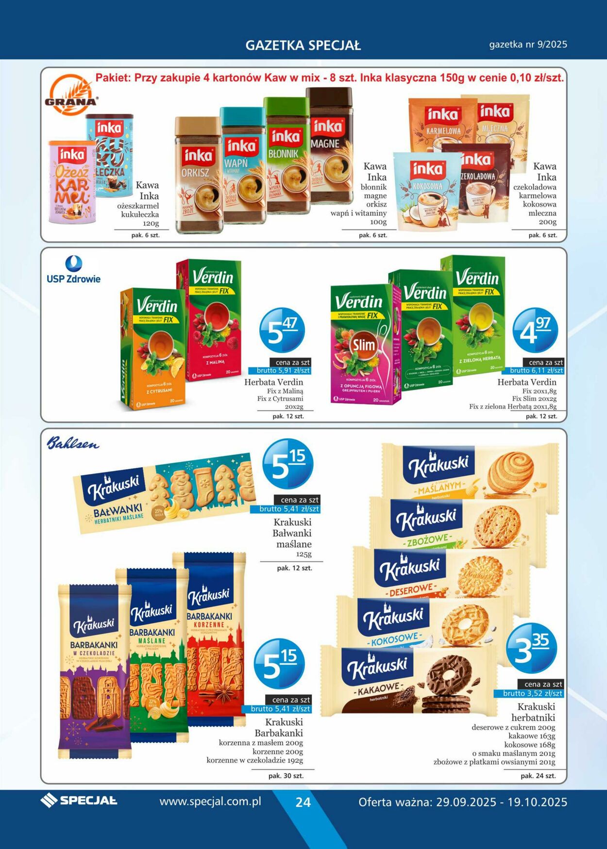 Gazetka Specjał 29.09.2025 - 19.10.2025