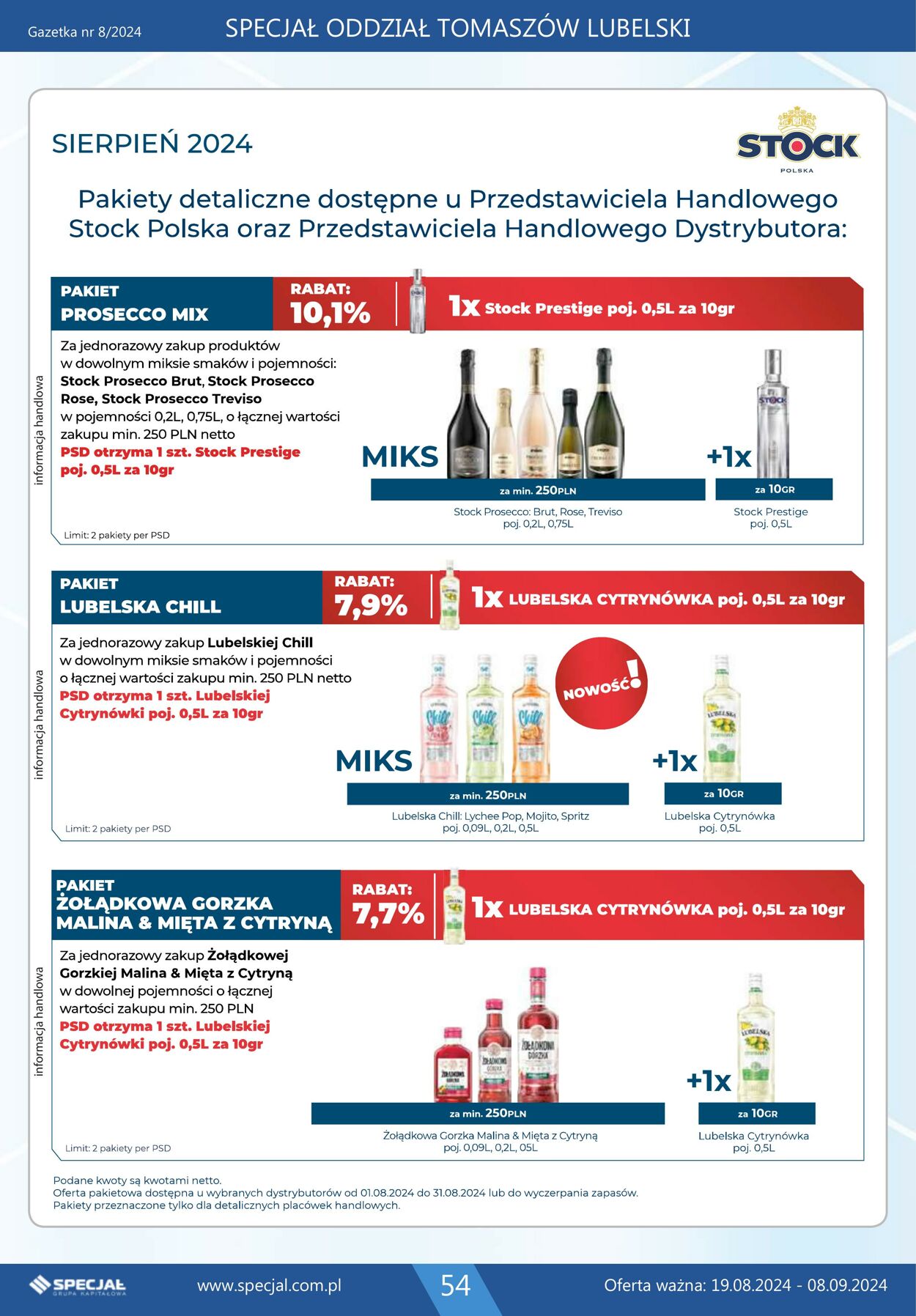 Gazetka Specjał 19.08.2024 - 08.09.2024