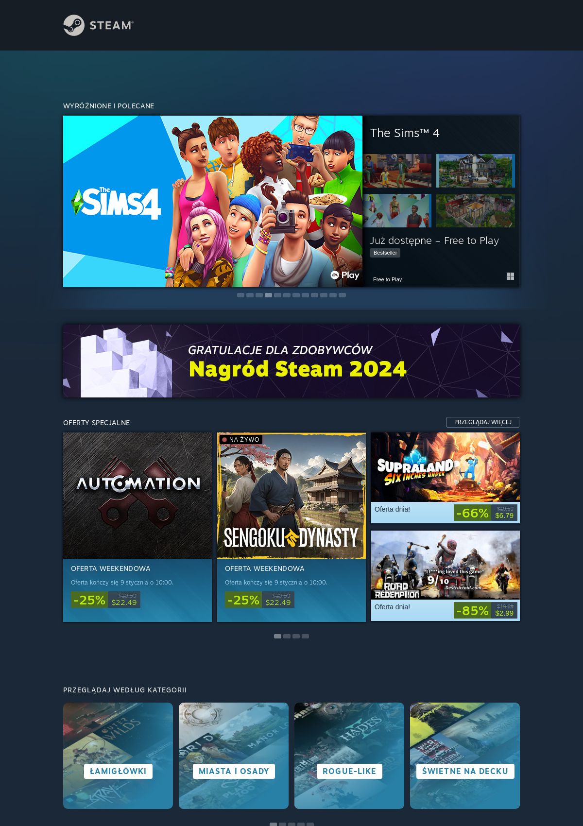 Gazetka Steam 03.01.2025 - 09.01.2025