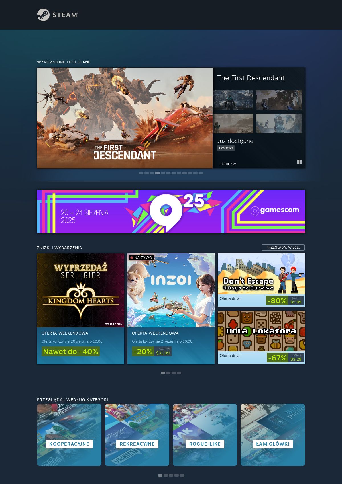 Gazetka Steam 22.08.2025 - 28.08.2025