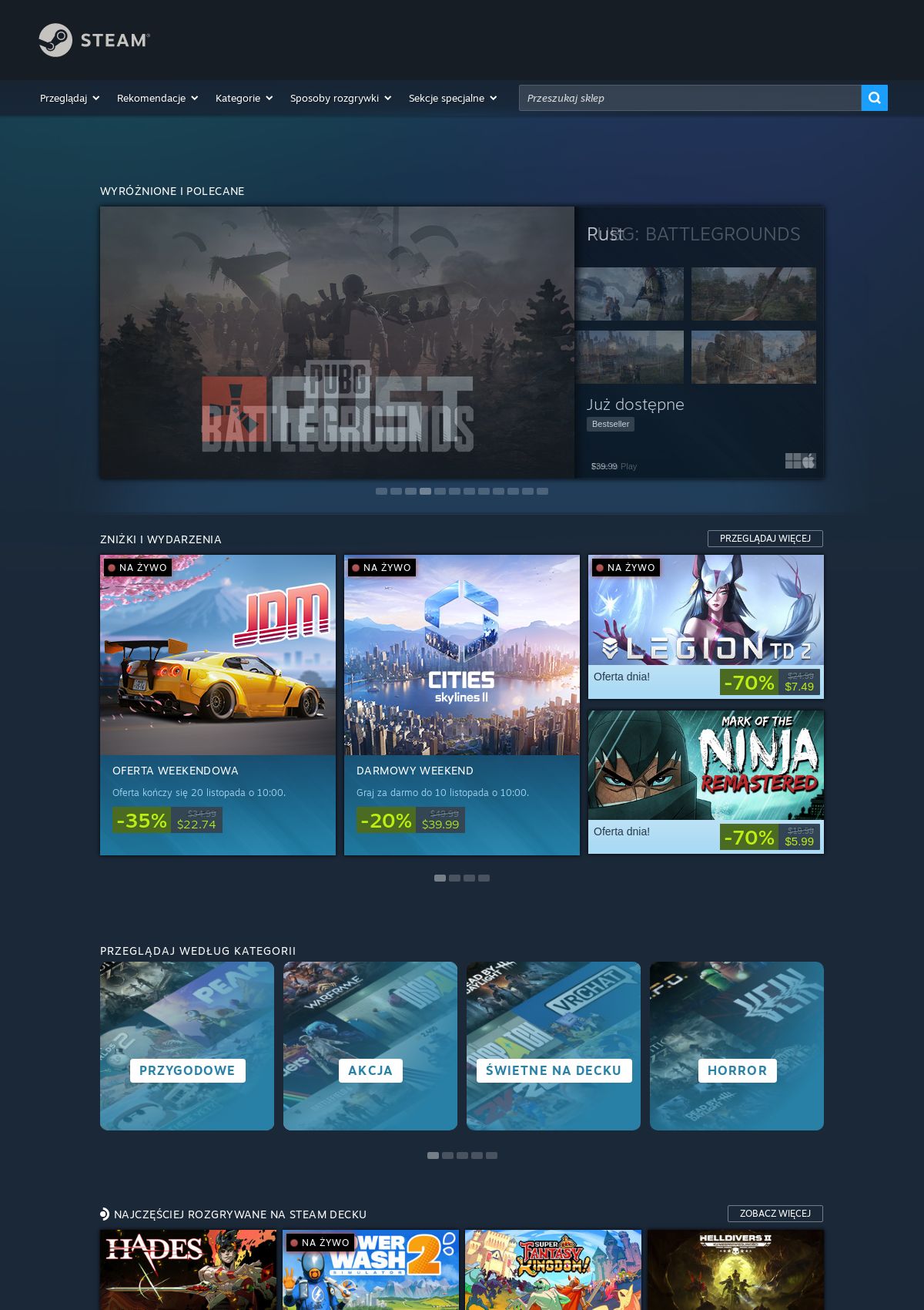 Gazetka Steam 07.11.2025 - 13.11.2025