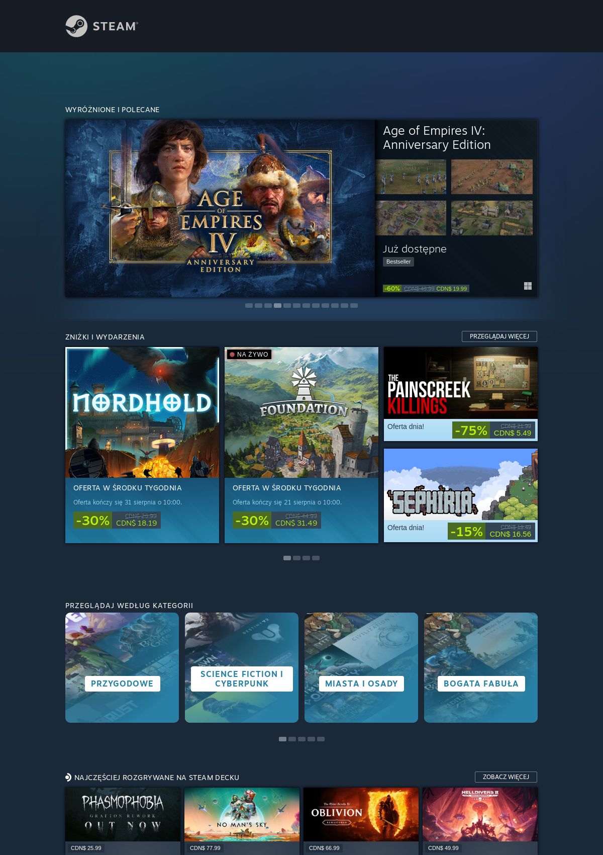 Gazetka Steam 15.08.2025 - 21.08.2025