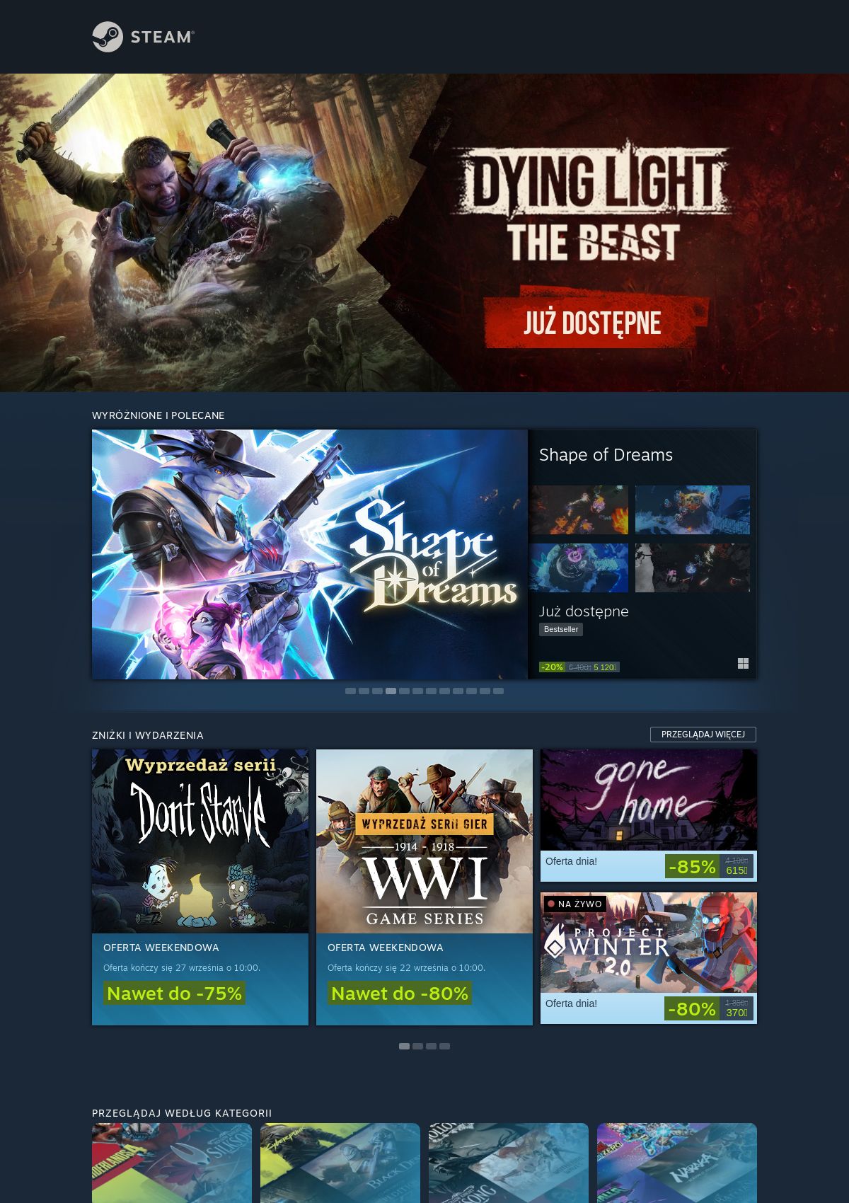 Gazetka Steam 19.09.2025 - 25.09.2025