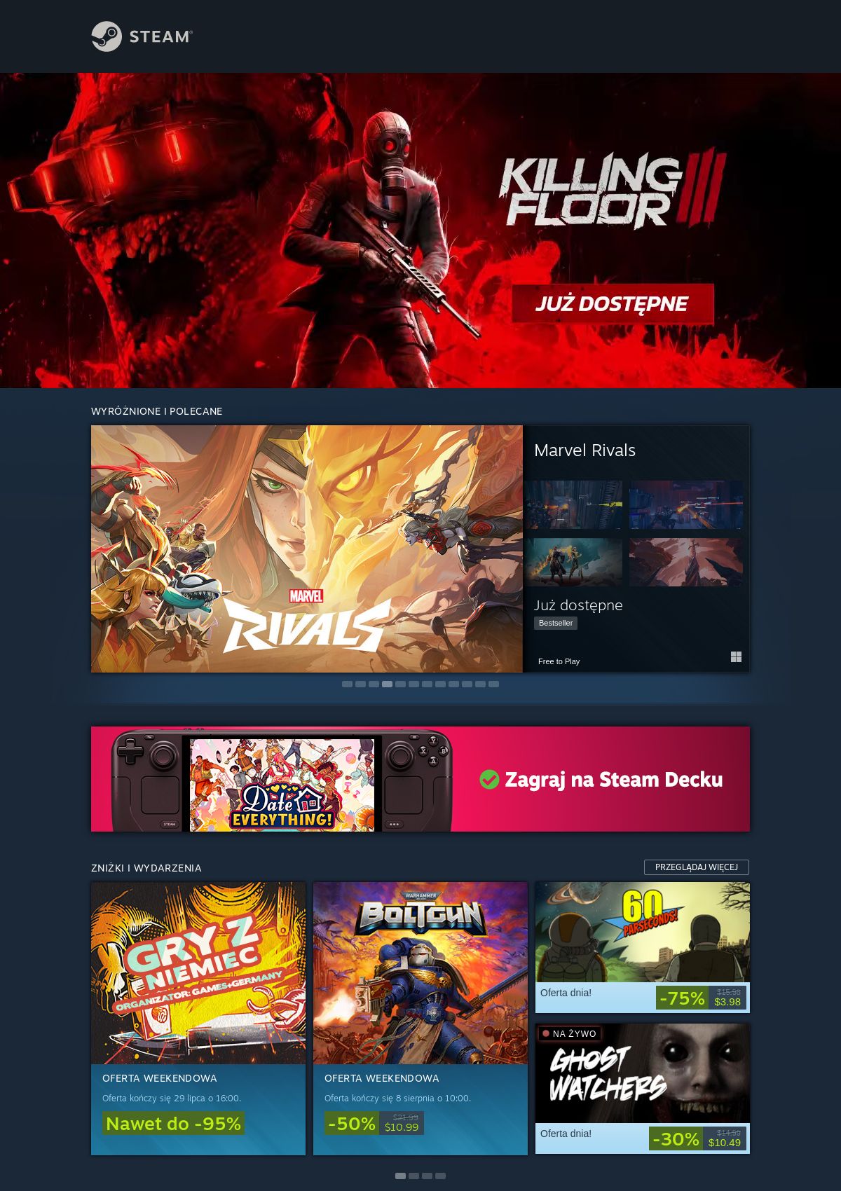 Gazetka Steam 25.07.2025 - 31.07.2025