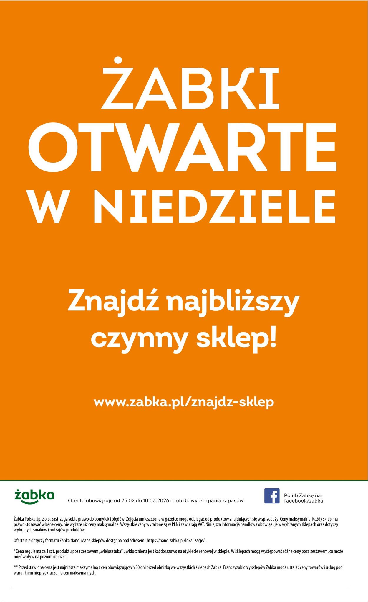 Gazetka Żabka 25.02.2026 - 10.03.2026