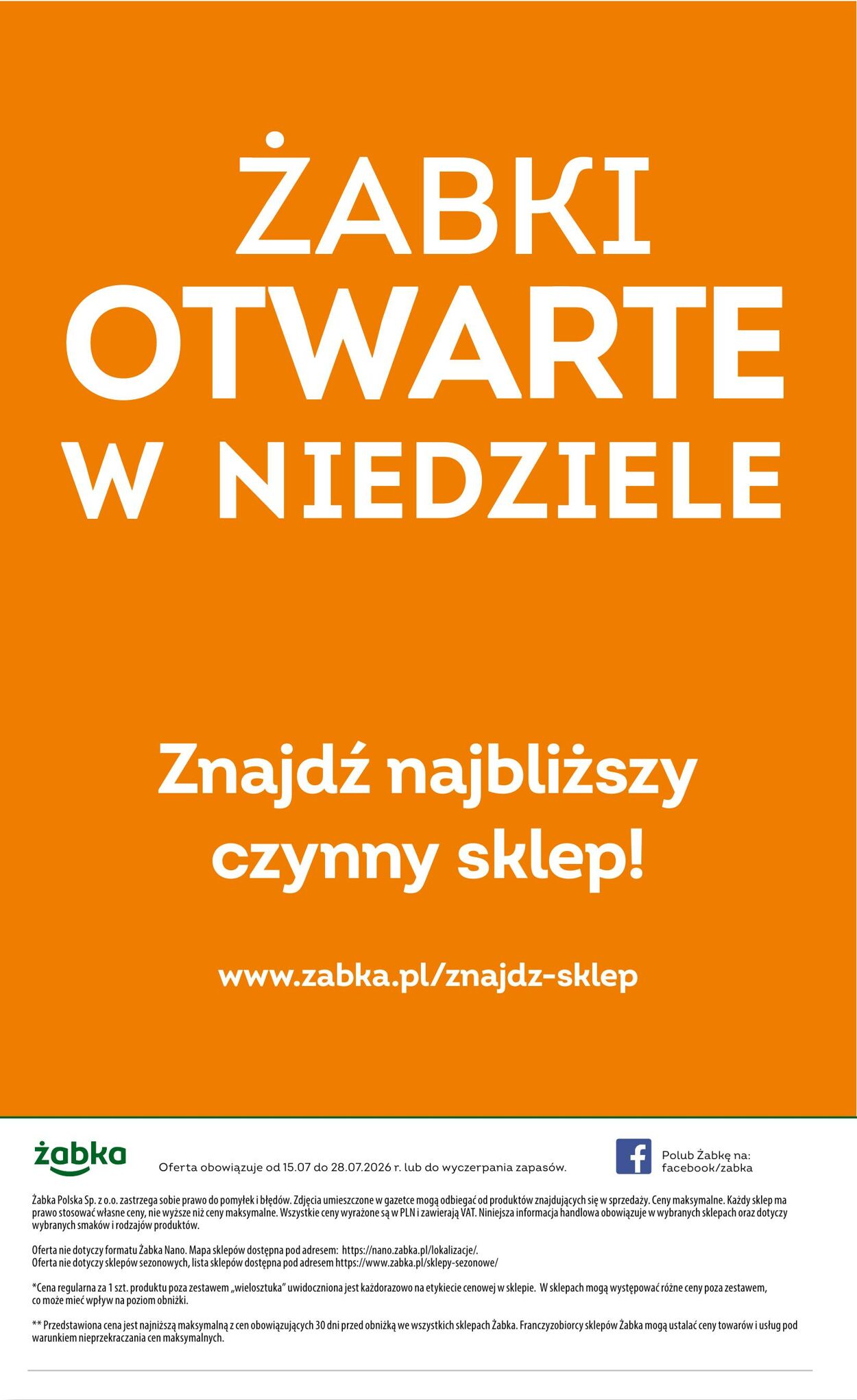 Gazetka Żabka 22.07.2026 - 04.08.2026
