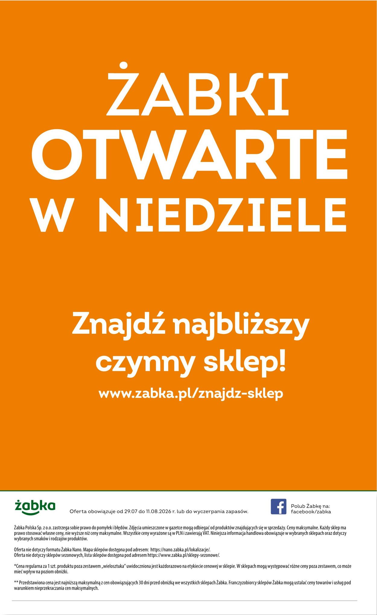 Gazetka Żabka 05.08.2026 - 18.08.2026