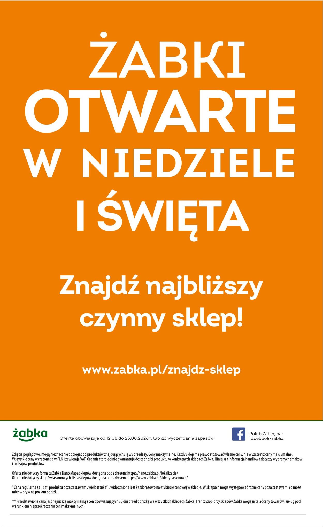 Gazetka Żabka 19.08.2026 - 01.09.2026