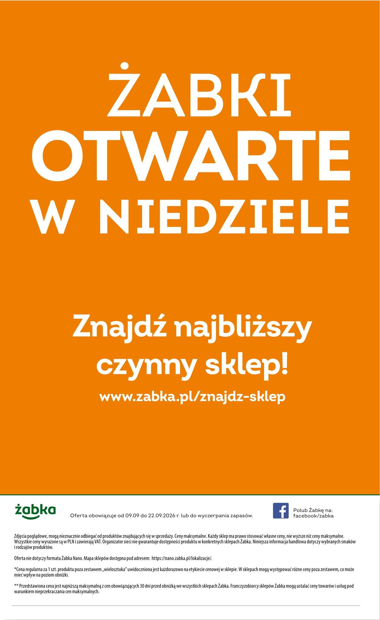 Gazetka Żabka 09.09.2026 - 22.09.2026