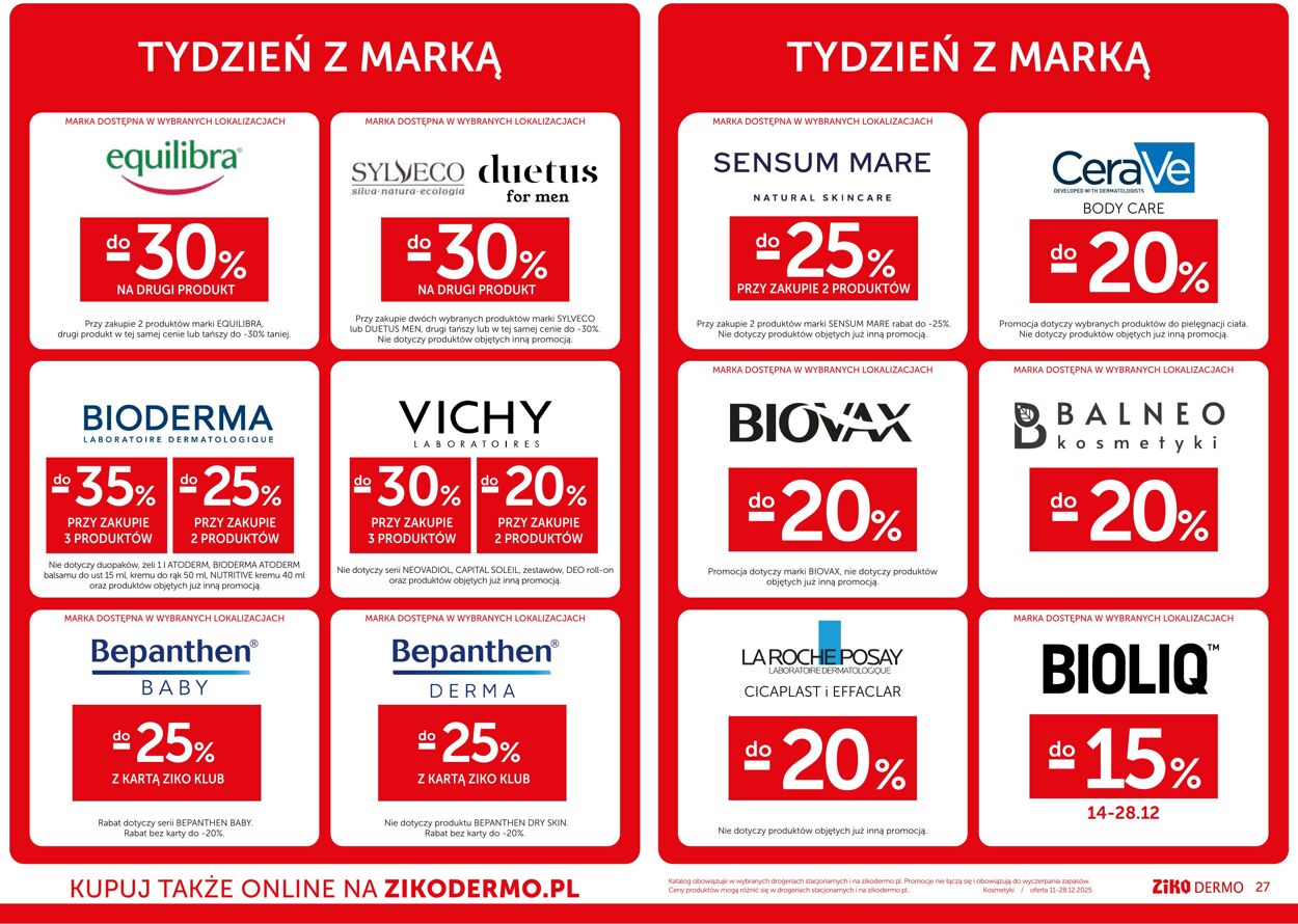 Gazetka Ziko DERMO 11.12.2025 - 28.12.2025